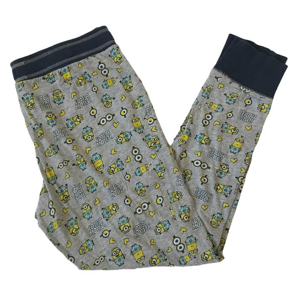 Despicable Me - Minion Made Women's Pajama Pants with Cuffed Ankles Size Large - Picture 1 of 7
